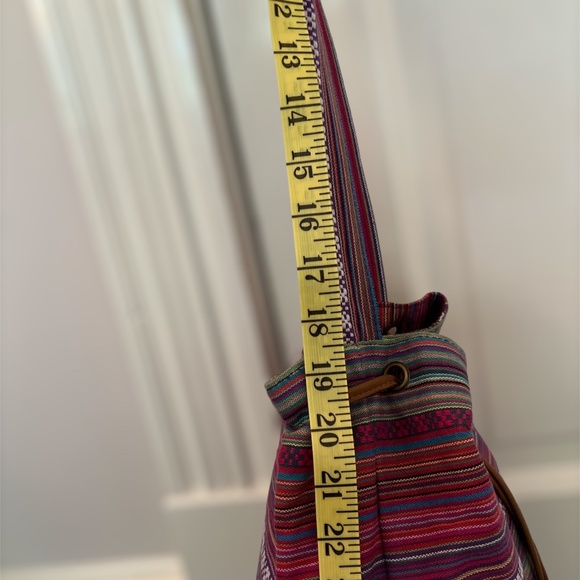 !!!FINAL DROP!!! Brash Multi Fabric Bucket/Hobo Bag with Faux Leather Tassels - Picture 9 of 12